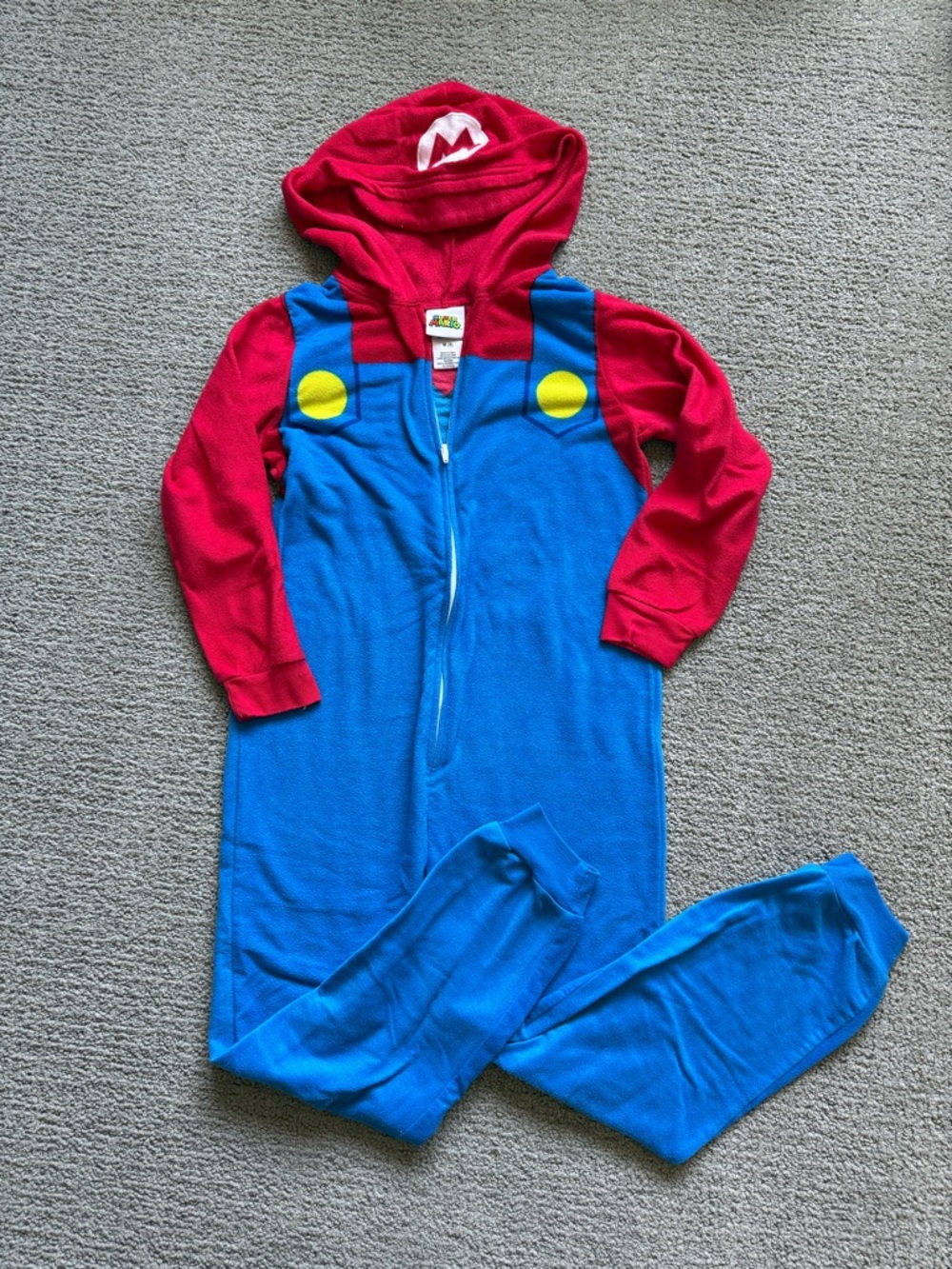Nintendo Super Mario Red and Blue Hooded Pajamas